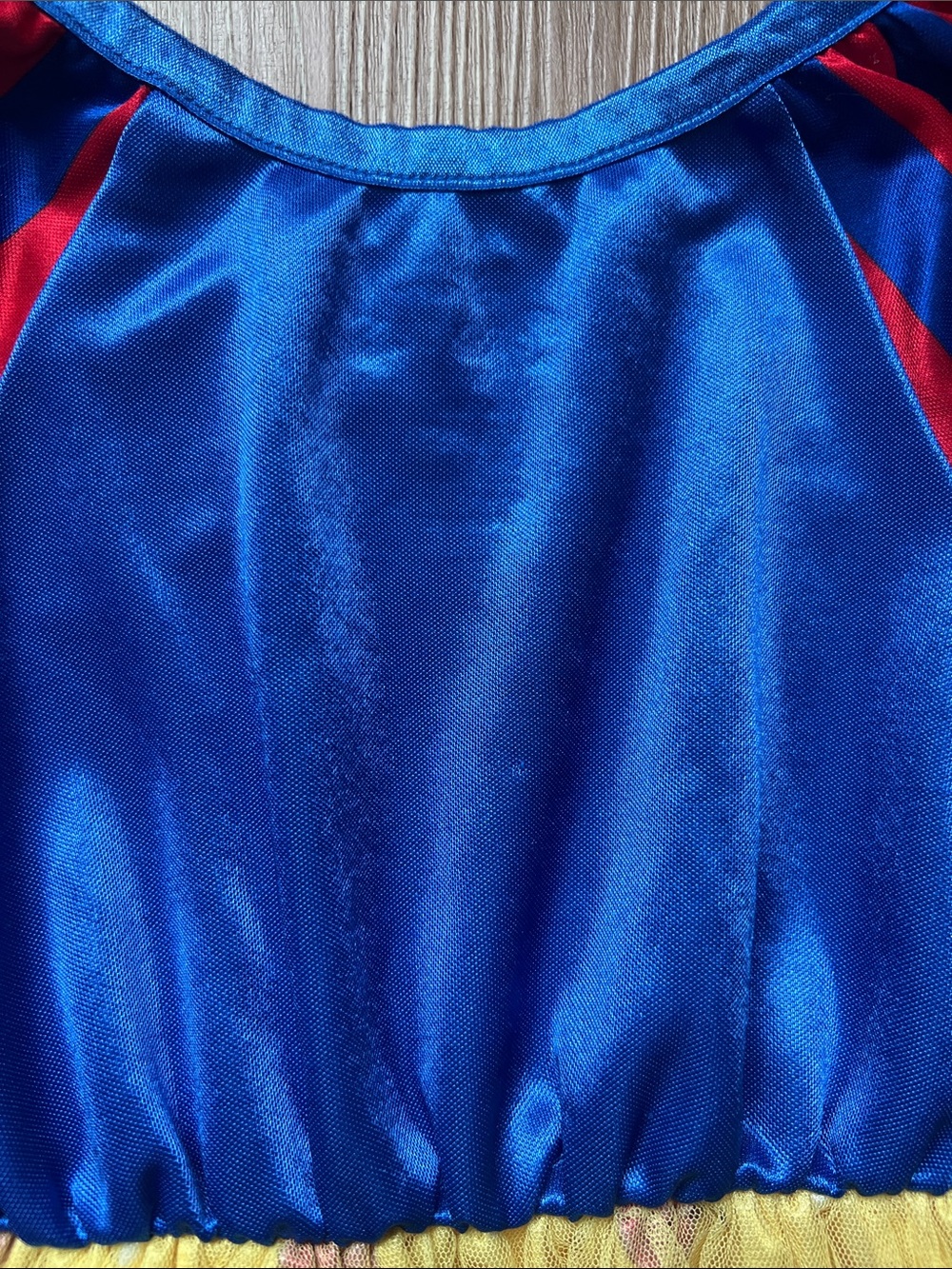 Disney Snow White Girls Nightgown in Royal Blue with Yellow & Red Apples Size 6 - Picture 12 of 16